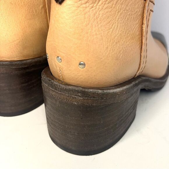 We The Free Leather Beau Tall Rider Boots Metal Toe in Fawn Tan NIB VERY RARE - Picture 8 of 14